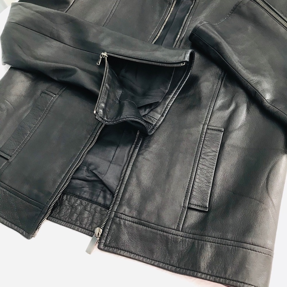 GUCCI soft black leather jacket